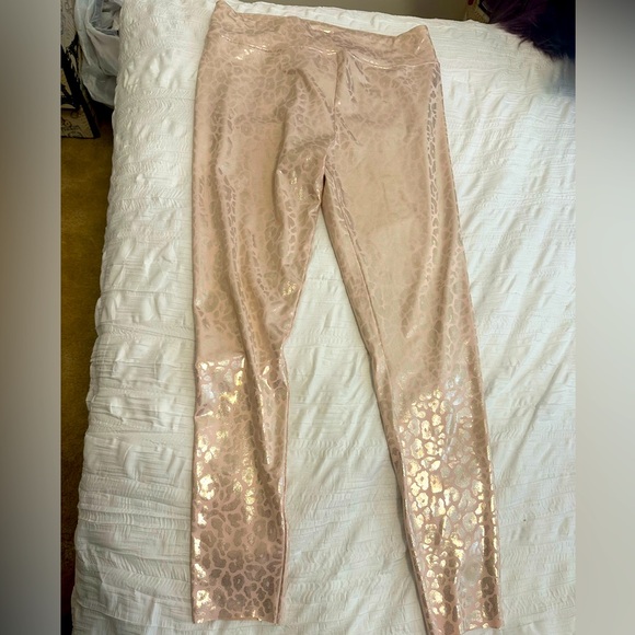 Forever 21 metallic leopard activewear leggings size large - Picture 1 of 4